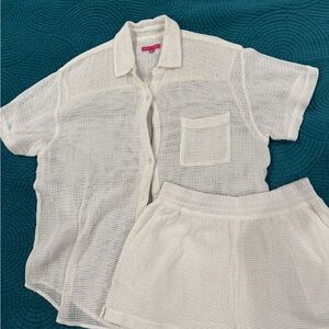 Z Supply Cream Knit Short Set